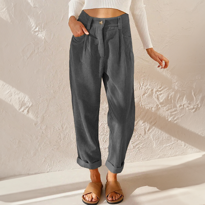 Nadia Pleated Summer Trousers in a Tapered Fit Foto 5