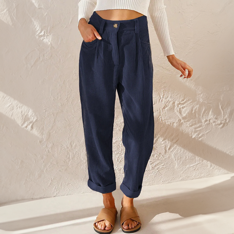 Nadia Pleated Summer Trousers in a Tapered Fit Foto 6
