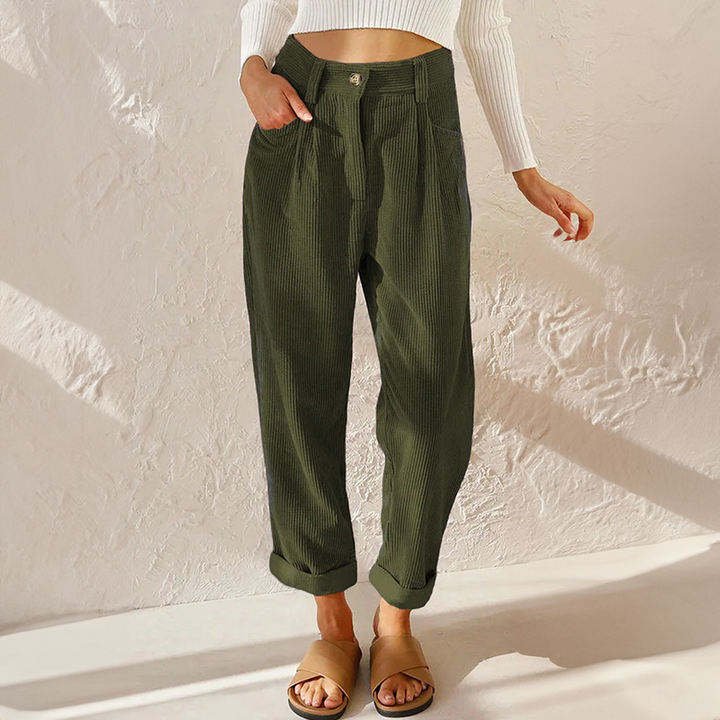 Nadia Pleated Summer Trousers in a Tapered Fit Foto 7