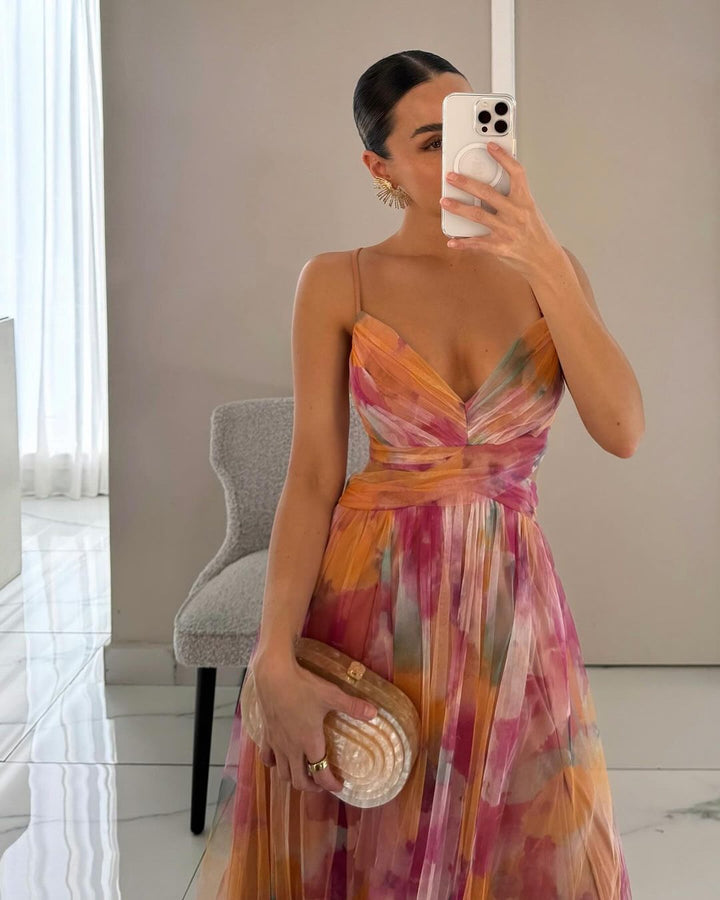 Orla Floral Chiffon Summer Maxi Dress Foto 2