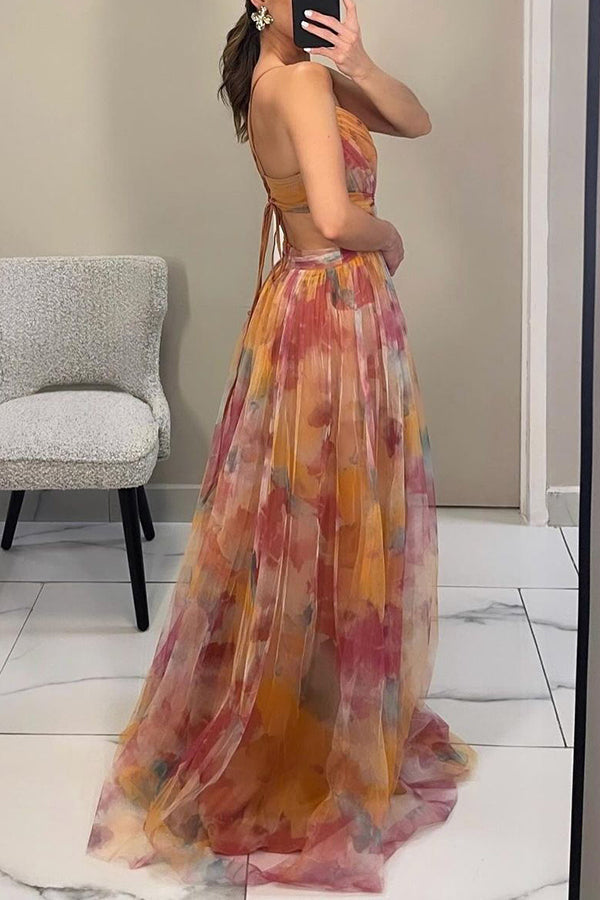 Orla Floral Chiffon Summer Maxi Dress Foto 5