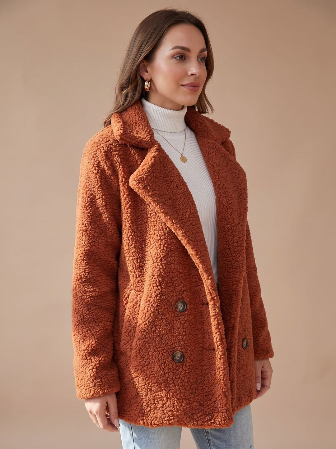 Oversized Teddy Faux Fur Women's Coat (5)