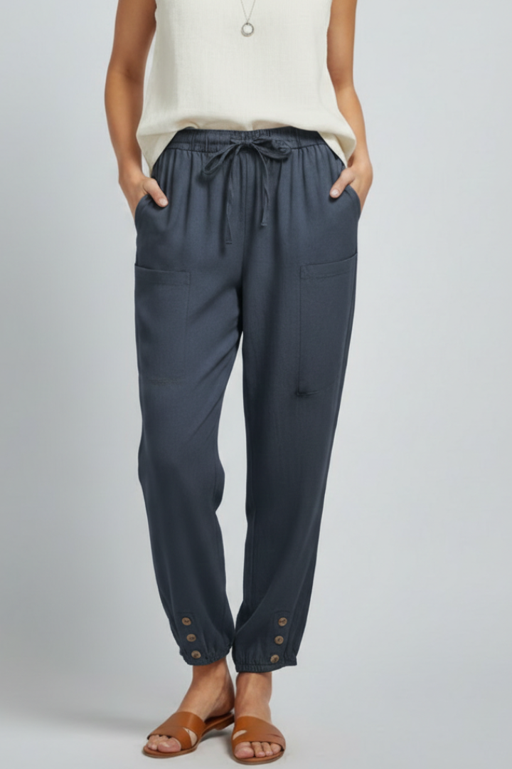 Paige Cropped Summer Trousers with Drawstring Foto 6