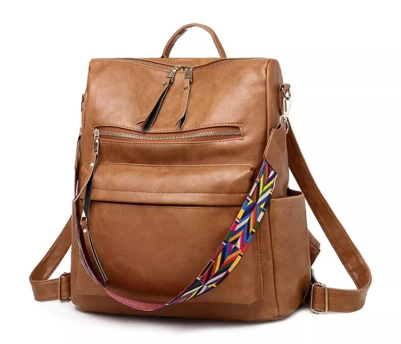 Pia Roomy Leather Backpack Foto 1