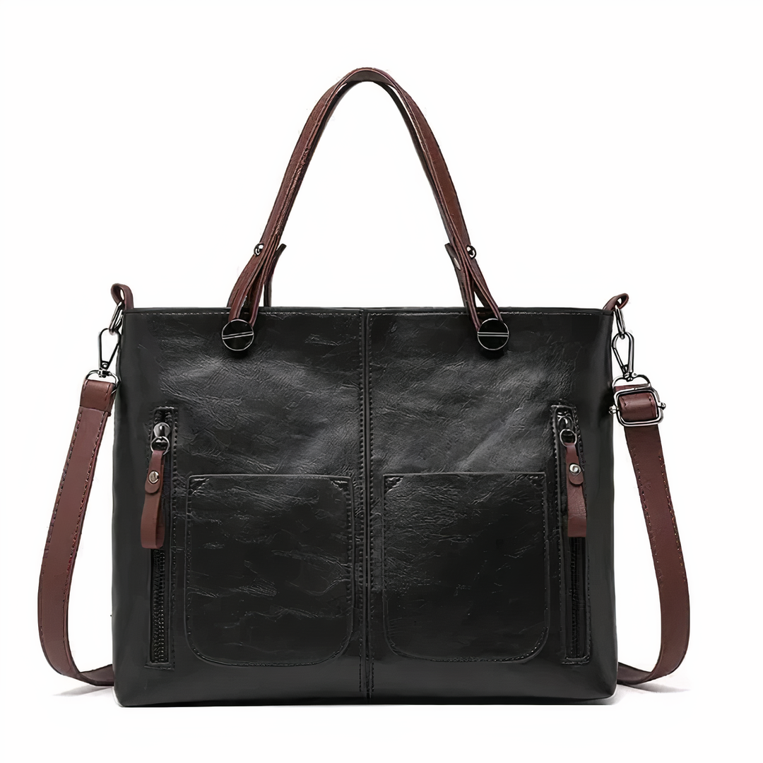 Pocket Handbag for Women with Structured Elegance in Black