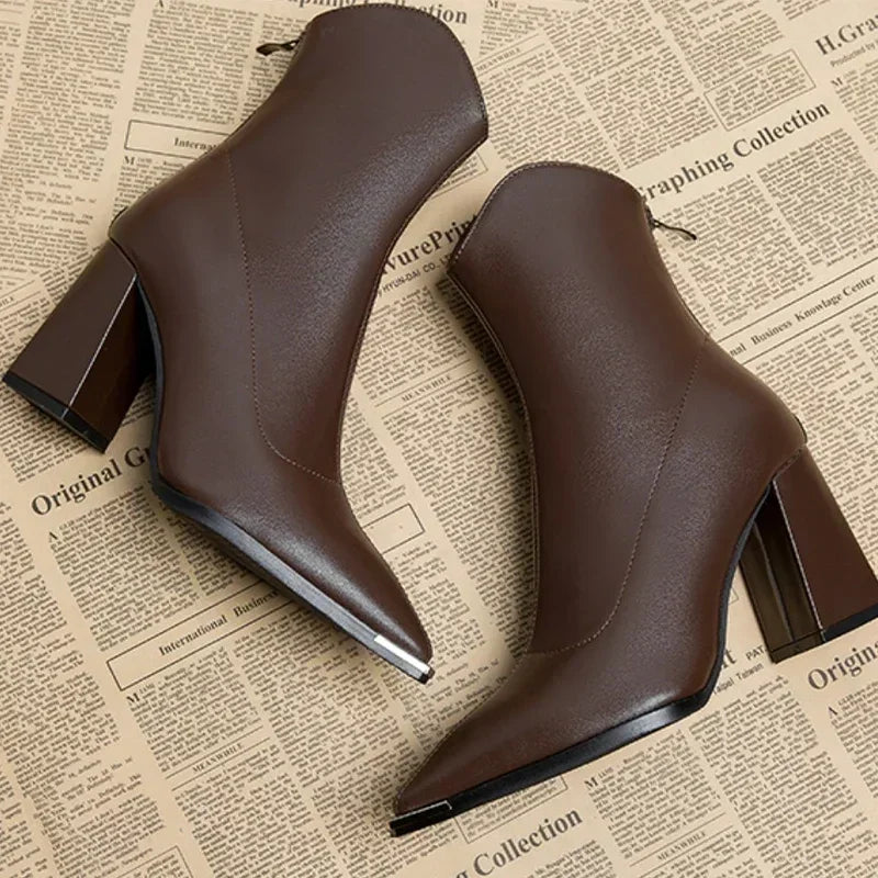 Pointed Toe Ankle Boots for Women (8)
