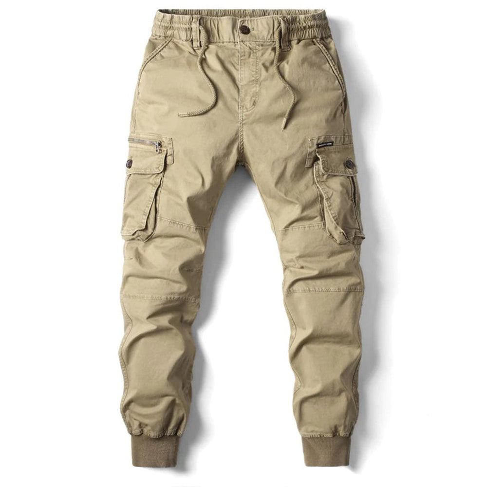 Practical Men's Cargo Trousers with Tapered Fit (2)