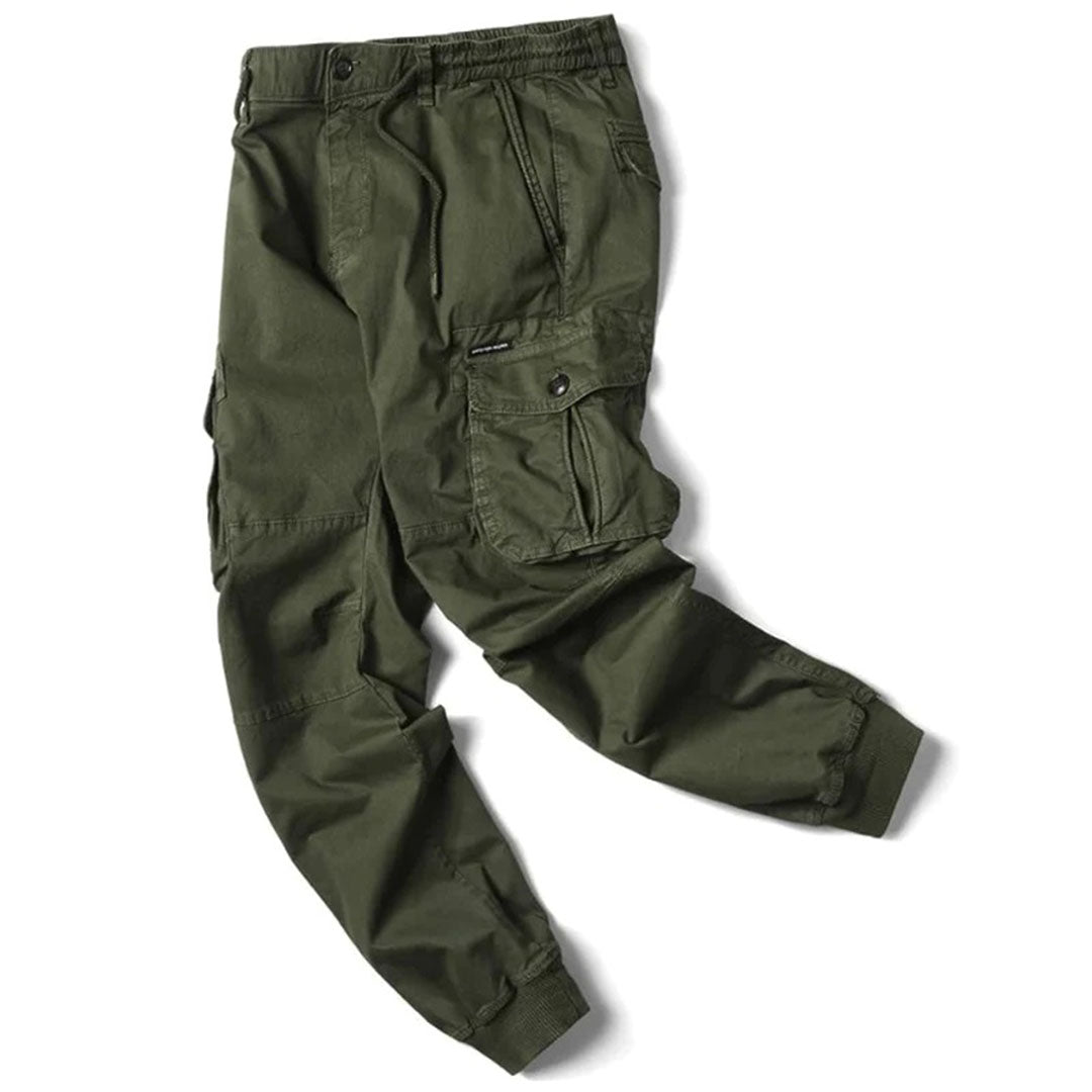 Practical Men's Cargo Trousers with Tapered Fit (4)