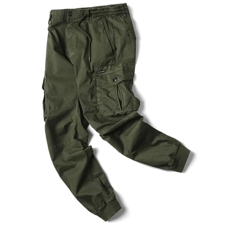 Practical Men's Cargo Trousers with Tapered Fit (4)