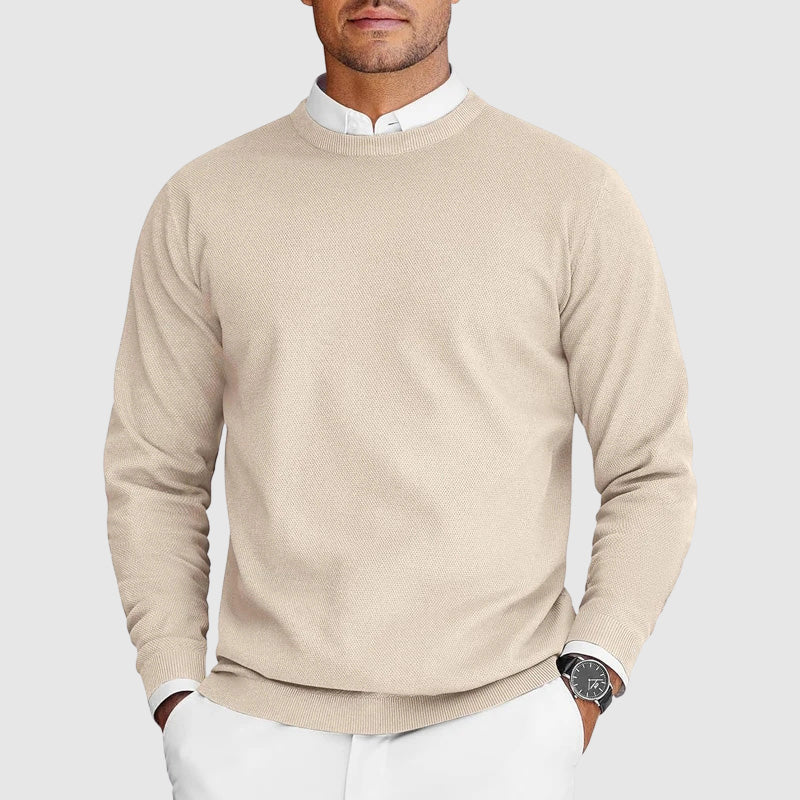 Premium Mens Jumper for Everyday Layering in Beige
