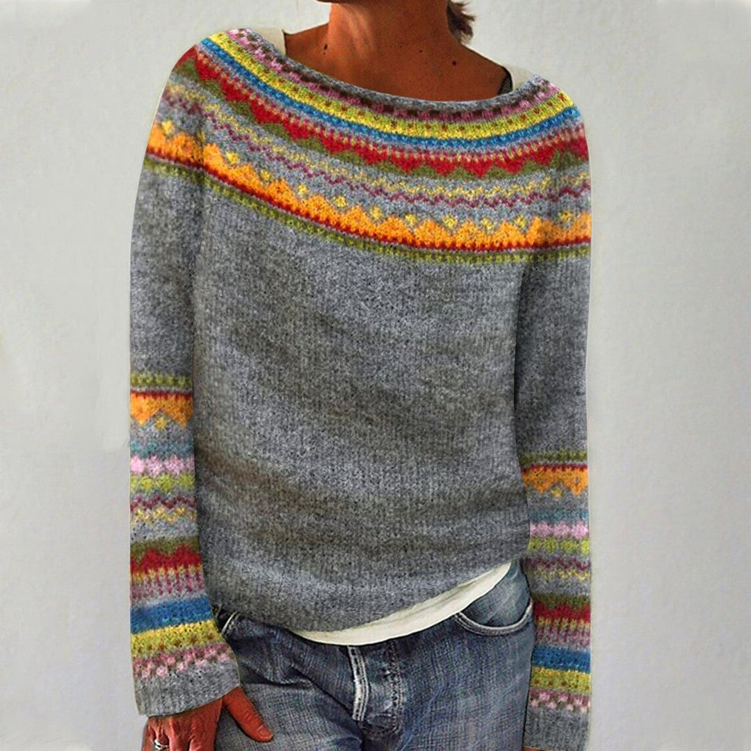 Rae Retro Jumper with Colourful Pattern Foto 1