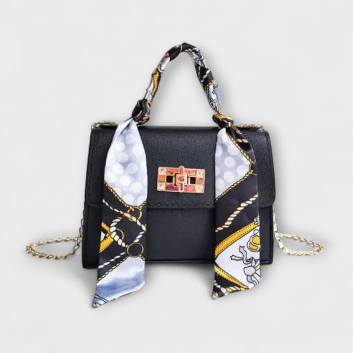 Refined Leather Tote Bag for Everyday Wear in Black Crocodile