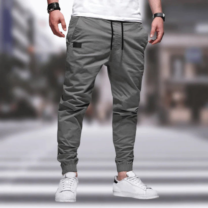 Relaxed Men's Cargo Trousers for Everyday Wear in Grey