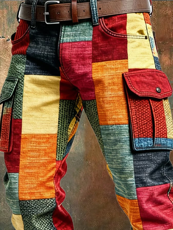 Relaxed Men's Cargo Trousers in Vintage Style (3)