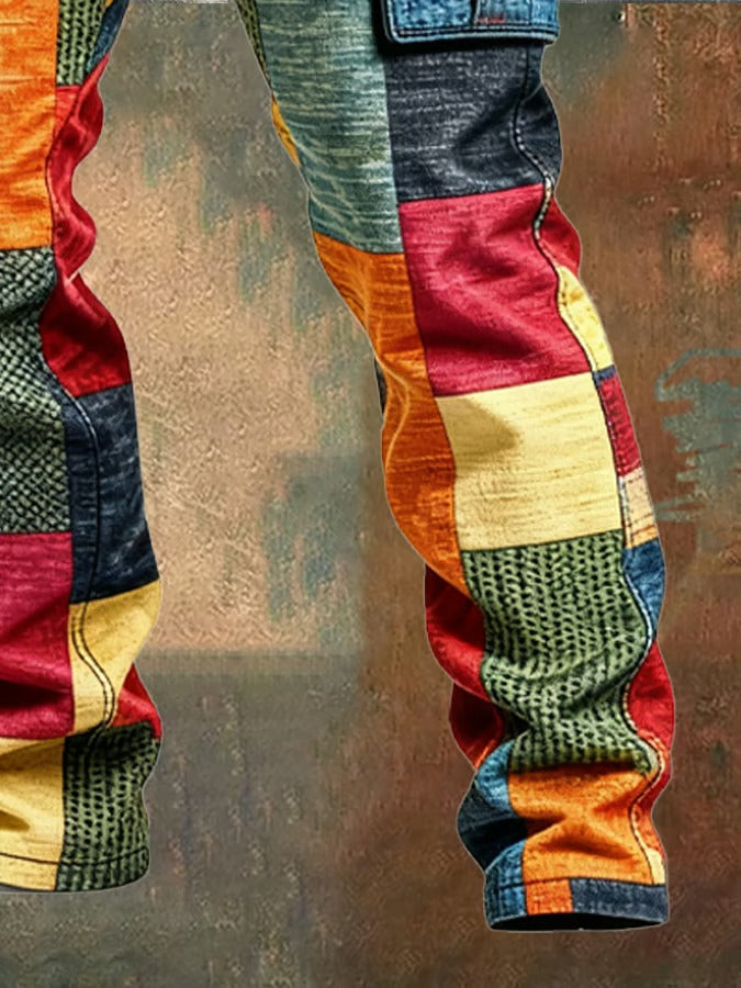 Relaxed Men's Cargo Trousers in Vintage Style (4)