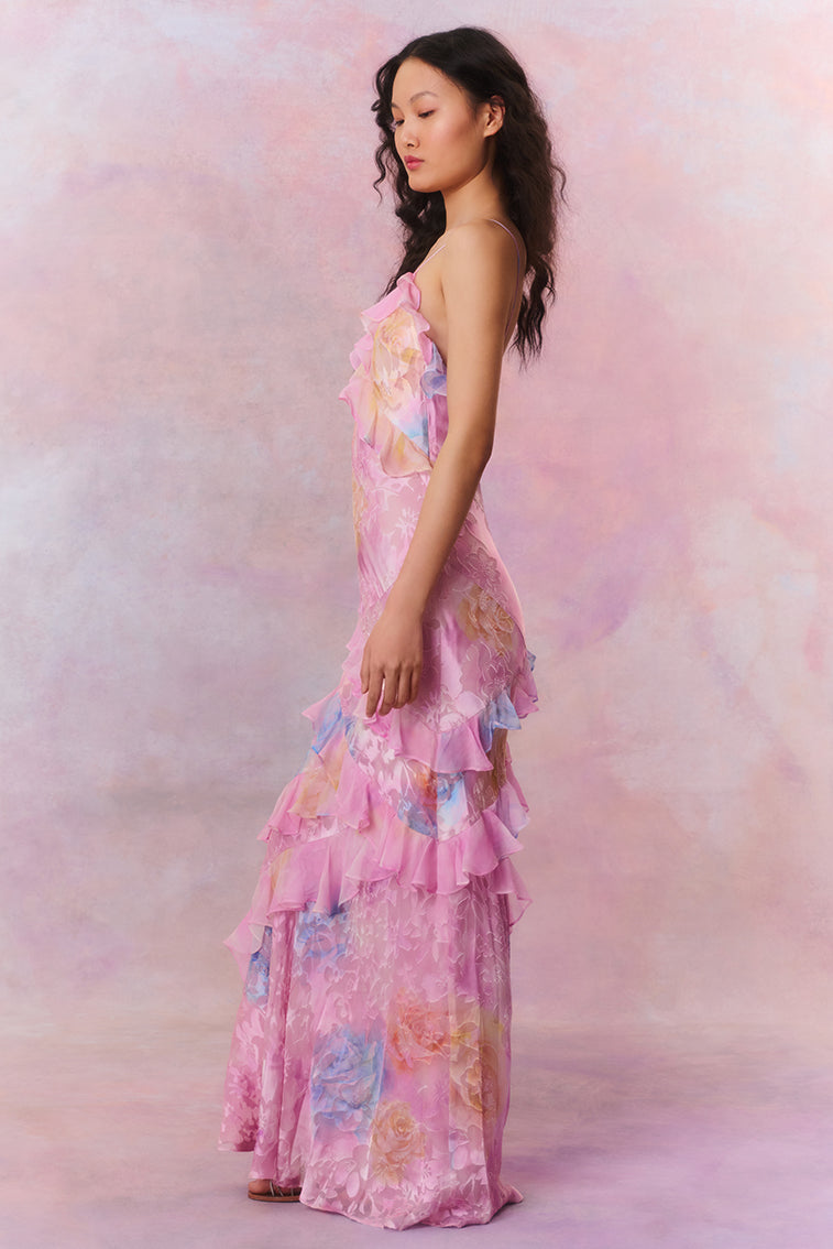 Romantic Floral Layered Maxi Dress for Wedding Guests (12)
