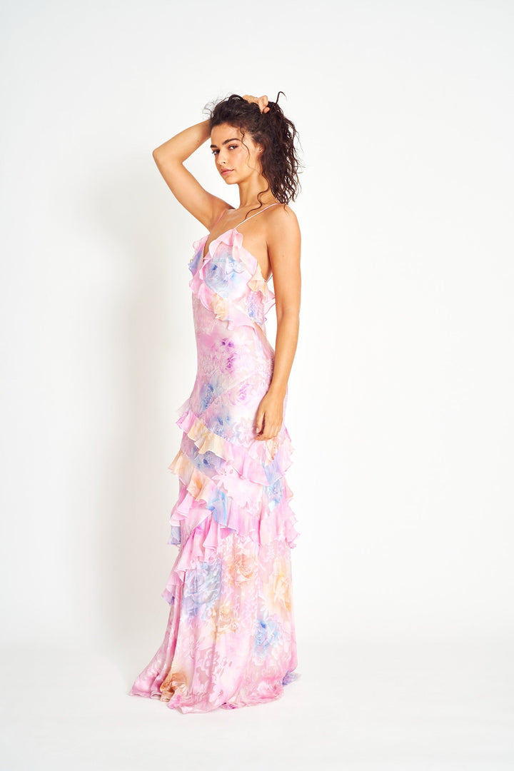 Romantic Floral Layered Maxi Dress for Wedding Guests (8)