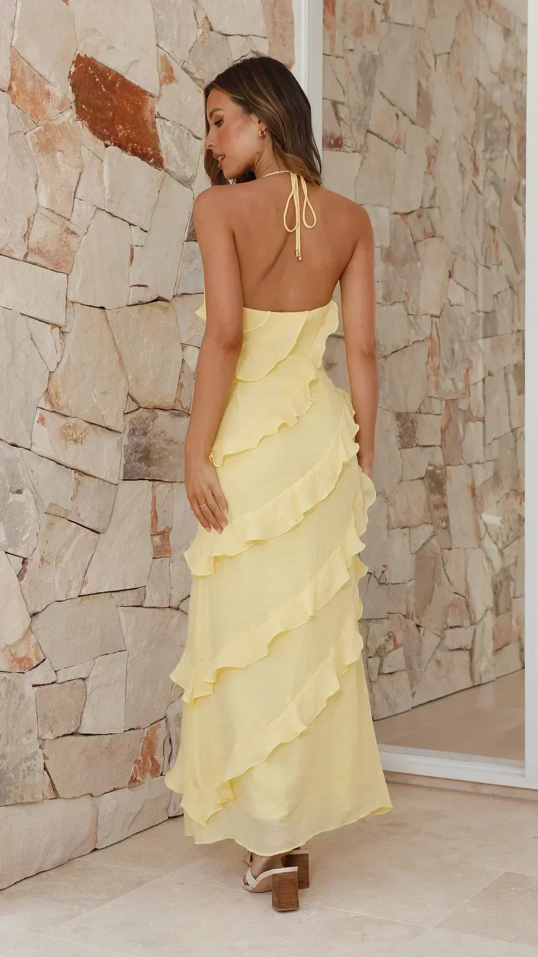 Ruffled Summer Maxi Dress for Wedding Guests (2)
