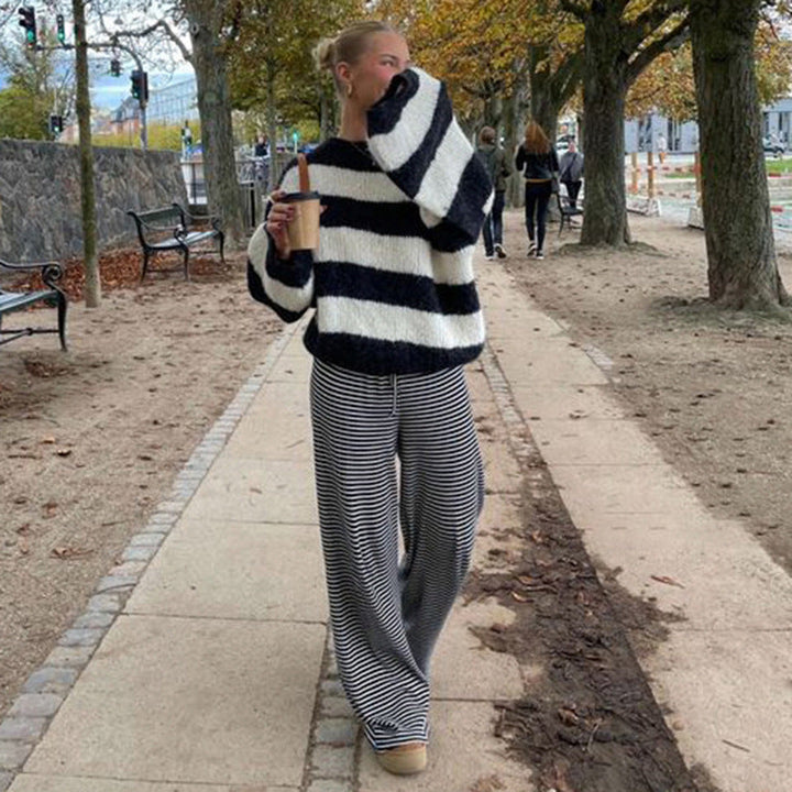 Sadie Striped Wide-Leg Summer Trousers Foto 4