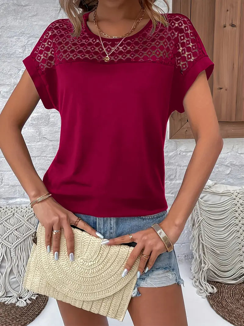 Stilvolles Batwing T-Shirt Womens t-shirt in Red