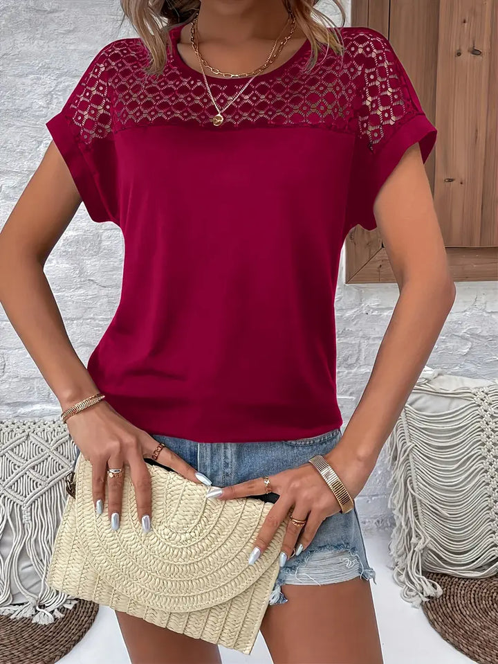 Stilvolles Batwing T-Shirt Womens t-shirt in Red