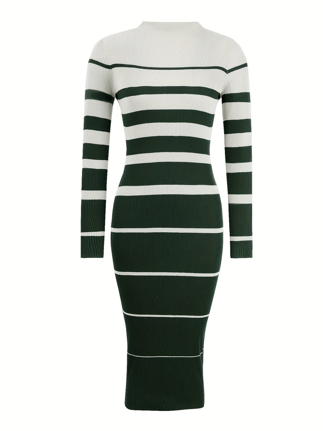 Striped Long-Sleeve Party Dress for Women (14)