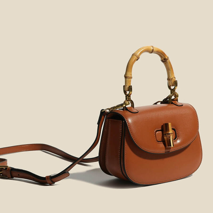 Structured Compact Leather Tote Bag for Women (5)