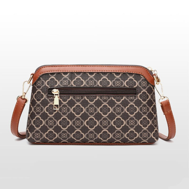 Structured Leather Tote Bag with Floral Design (6)