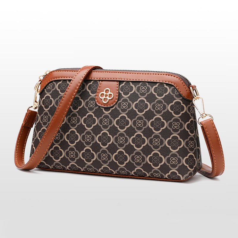 Structured Leather Tote Bag with Floral Design (7)