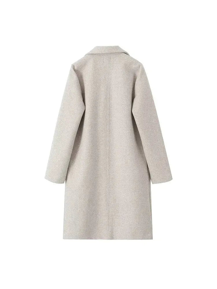 Structured Women's Wool Coat for Autumn (11)