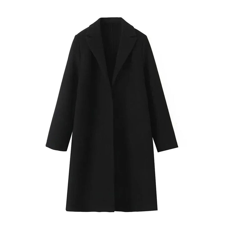 Structured Women's Wool Coat for Autumn (12)