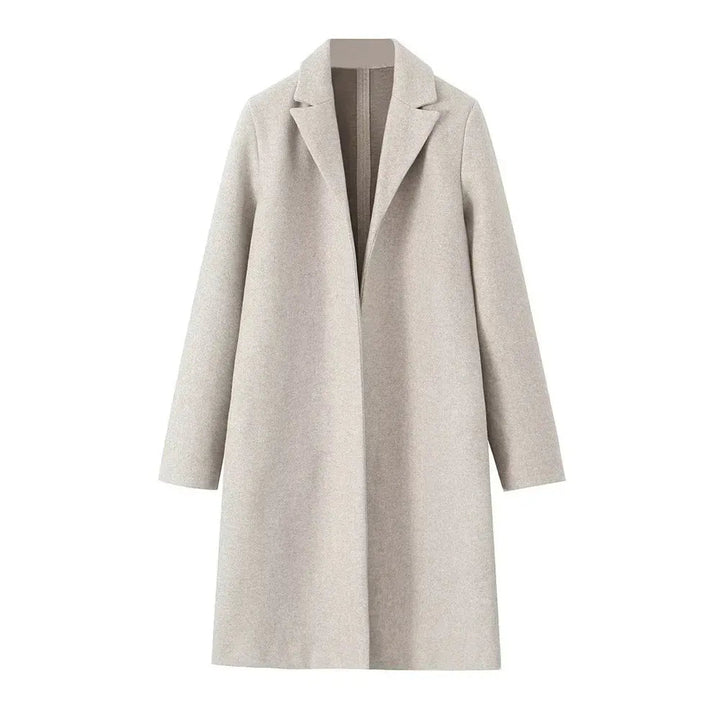 Structured Women's Wool Coat for Autumn (9)