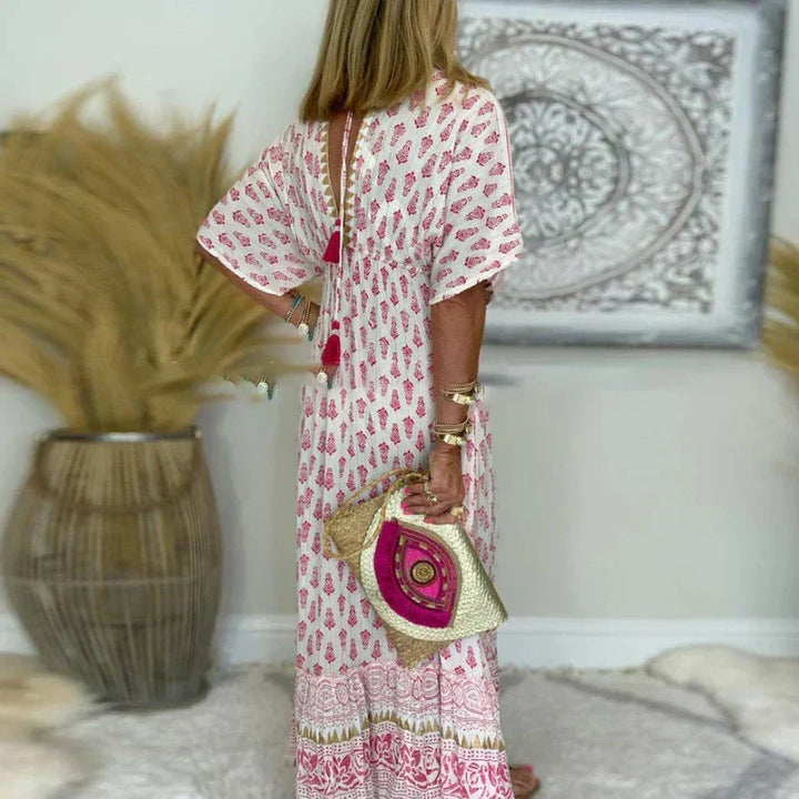 Summer Maxi Dress with Boho Print (3)