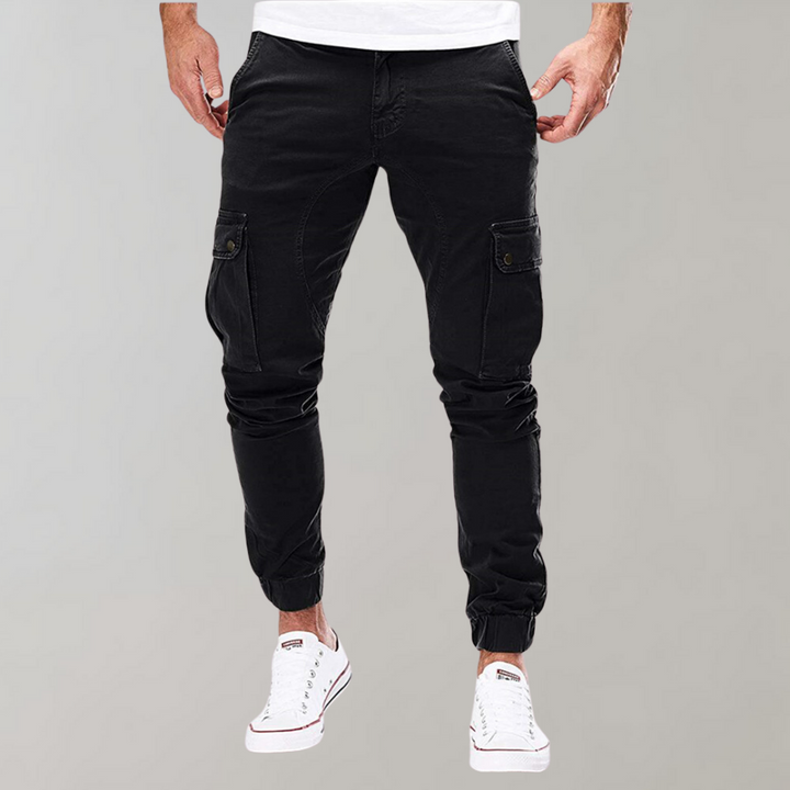 Trendy Men's Cargo Pants for Casual Comfort in Black