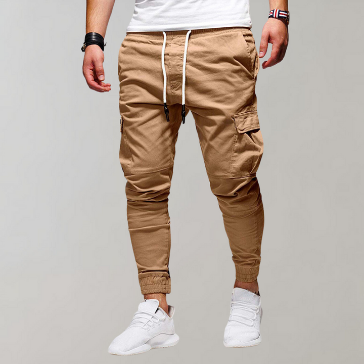 Trendy Men's Cargo Pants for Casual Comfort in Khaki