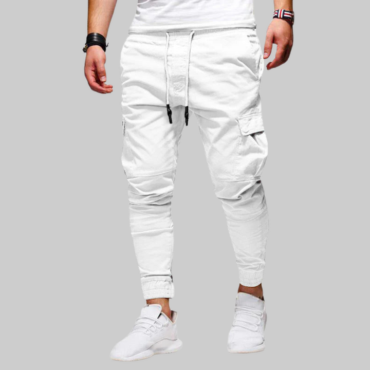 Trendy Men's Cargo Pants for Casual Comfort in White