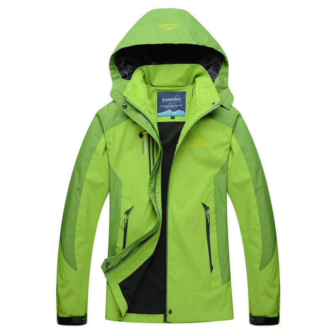 Waterproof Jacket for Women Hooded and Quilted in Green