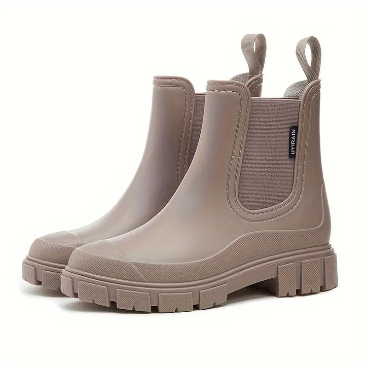 Waterproof Women's Knee High Boots Chelsea Slip-On
