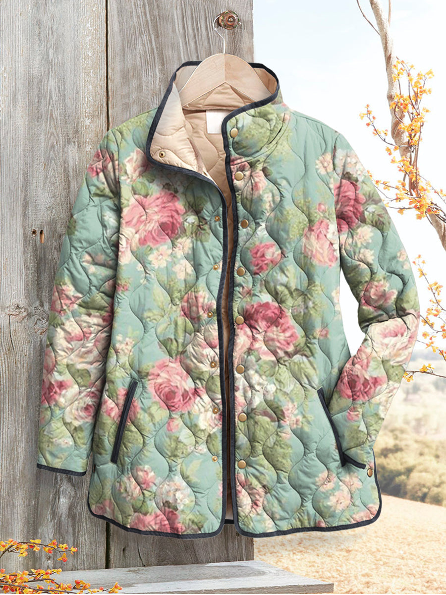 Winnie Quilted Jacket with Retro Floral Pattern Foto 1