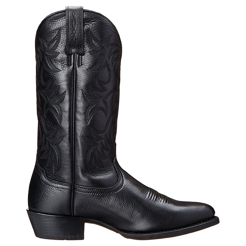 Women's Authentic Knee High Cowboy Boots in Black 4