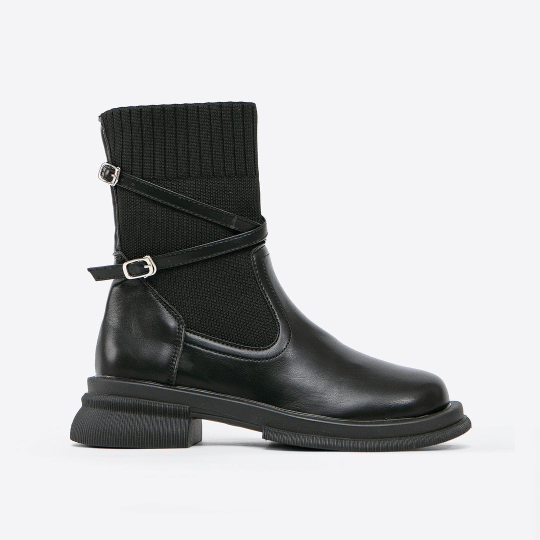 Women's Autumn Ankle Boots with Wrap-Straps (10)