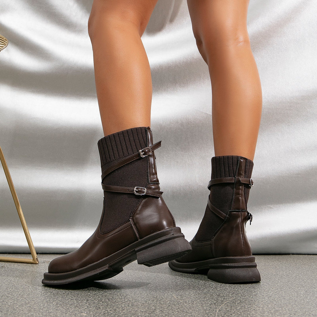 Women's Autumn Ankle Boots with Wrap-Straps (4)