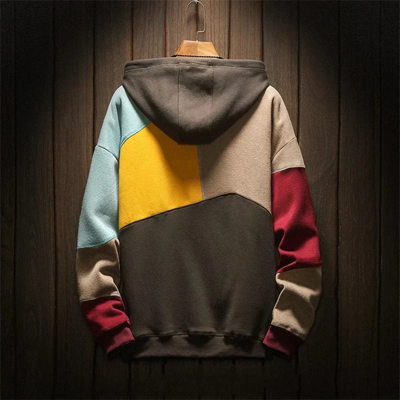 Women's Autumn Cashmere Patchwork Hoodie (2)
