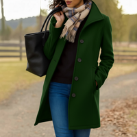Esme | Women's Autumn Coat with Midi Button Front