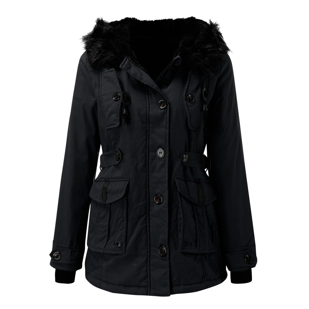 Women's Autumn Cotton Parka with Hood (9)