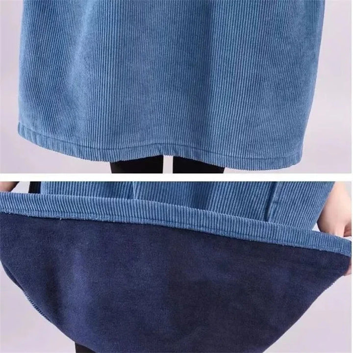 Women's Autumn Roll-Neck Midi Jumper Dress (5)