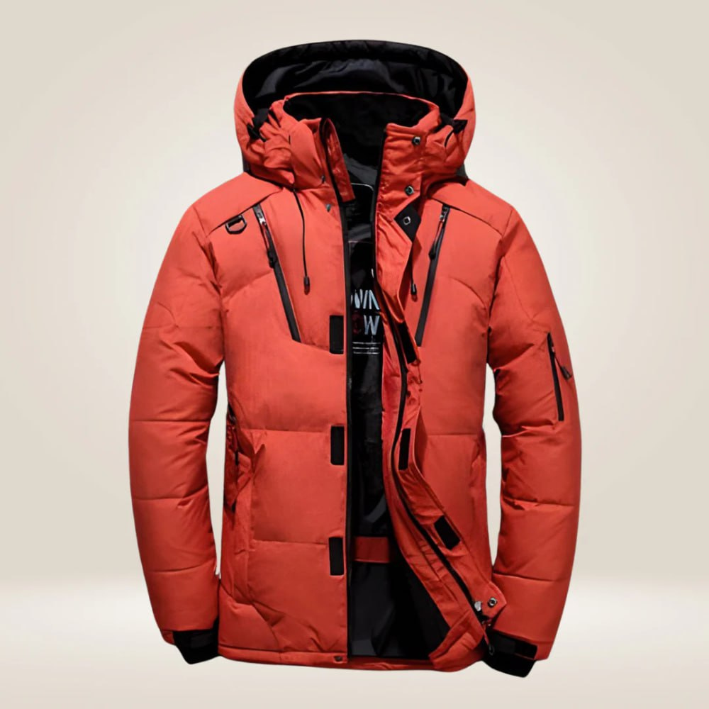 Women's Autumn Windproof Down Coat in Orange