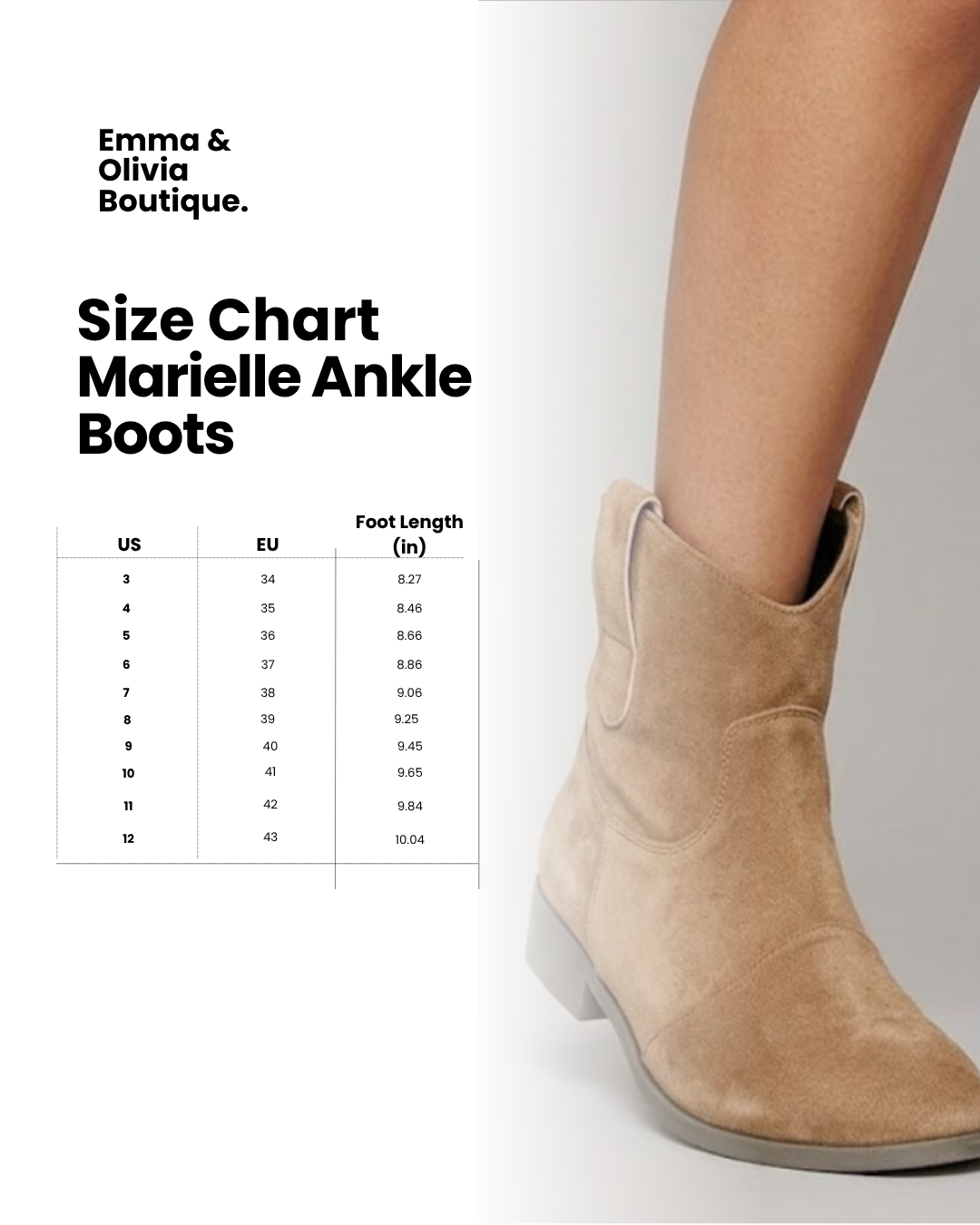 Women's Black Ankle Boots in Ranch Style (6)
