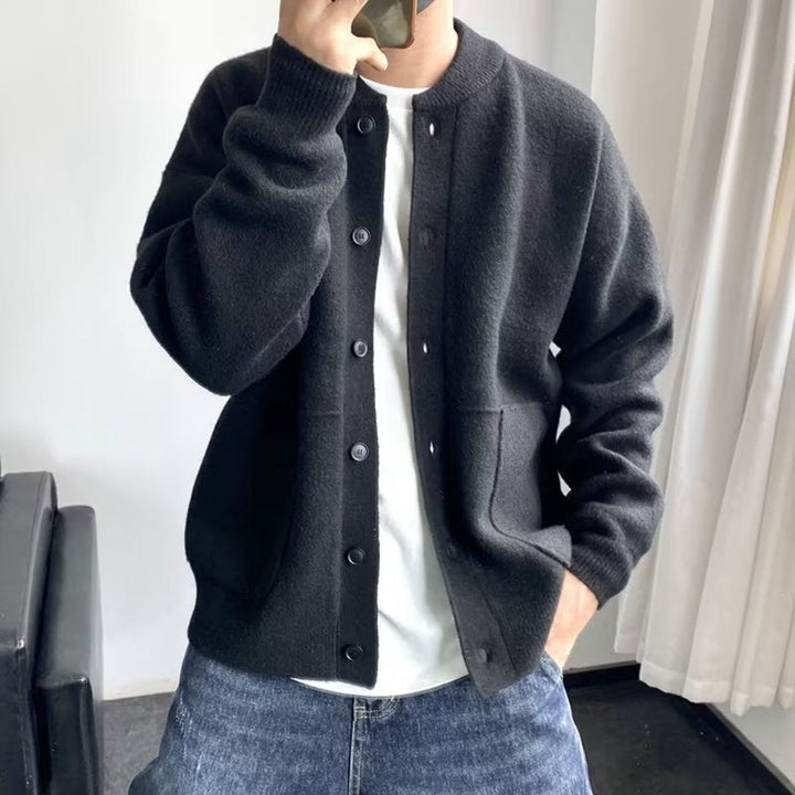 Women's Black Cardigan for Autumn Layers in Black