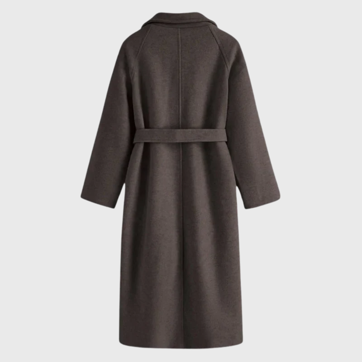Women's Black Coat with Tie Belt for Autumn (7)